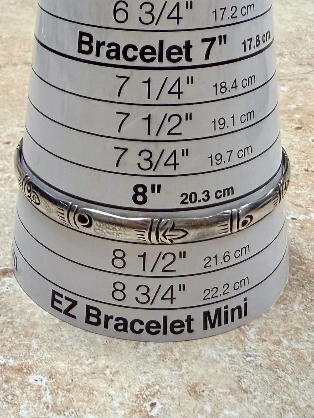Vintage 925 Sterling Silver Southwestern Stamped Cuff Bracelet 8” 15.1g